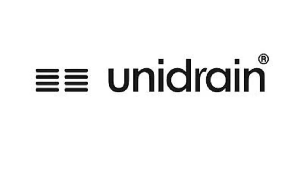 Unidrain logo, moderne badeværelsesafløbssystem.